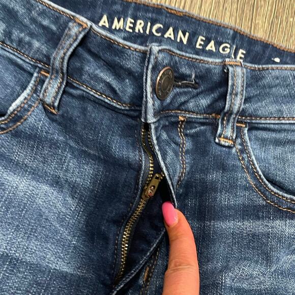 American Eagle Womens High-Rise Jegging Jeans Next Level Stretch Blue Size 12 - Picture 6 of 12